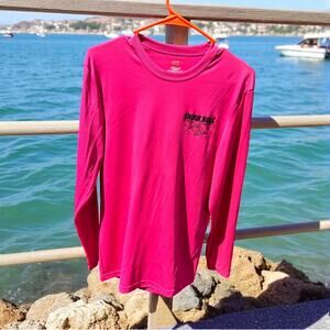Snook Nook Tackle & Bait Hot Pink Long Sleeve fishing logo Shirt Medium